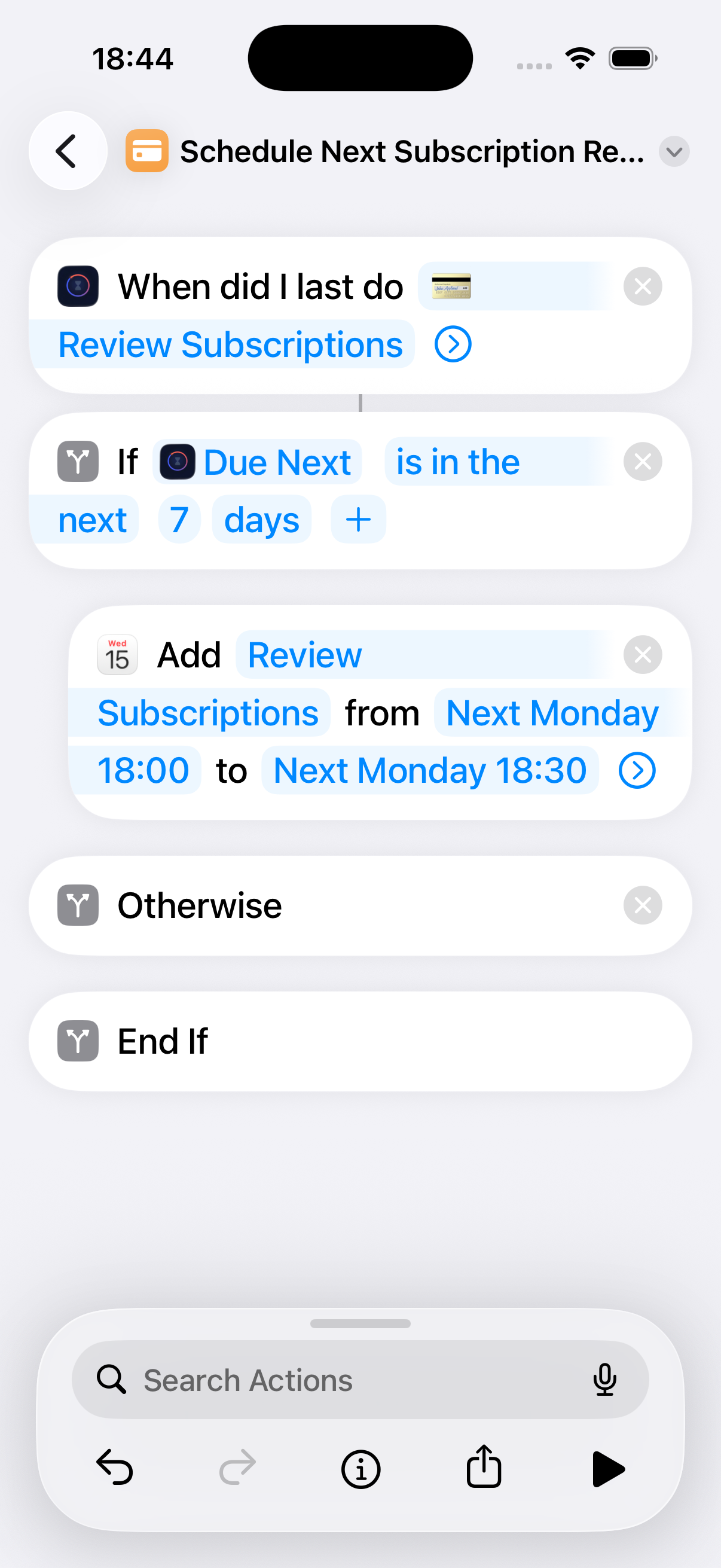 Siri and Shortcuts integration
